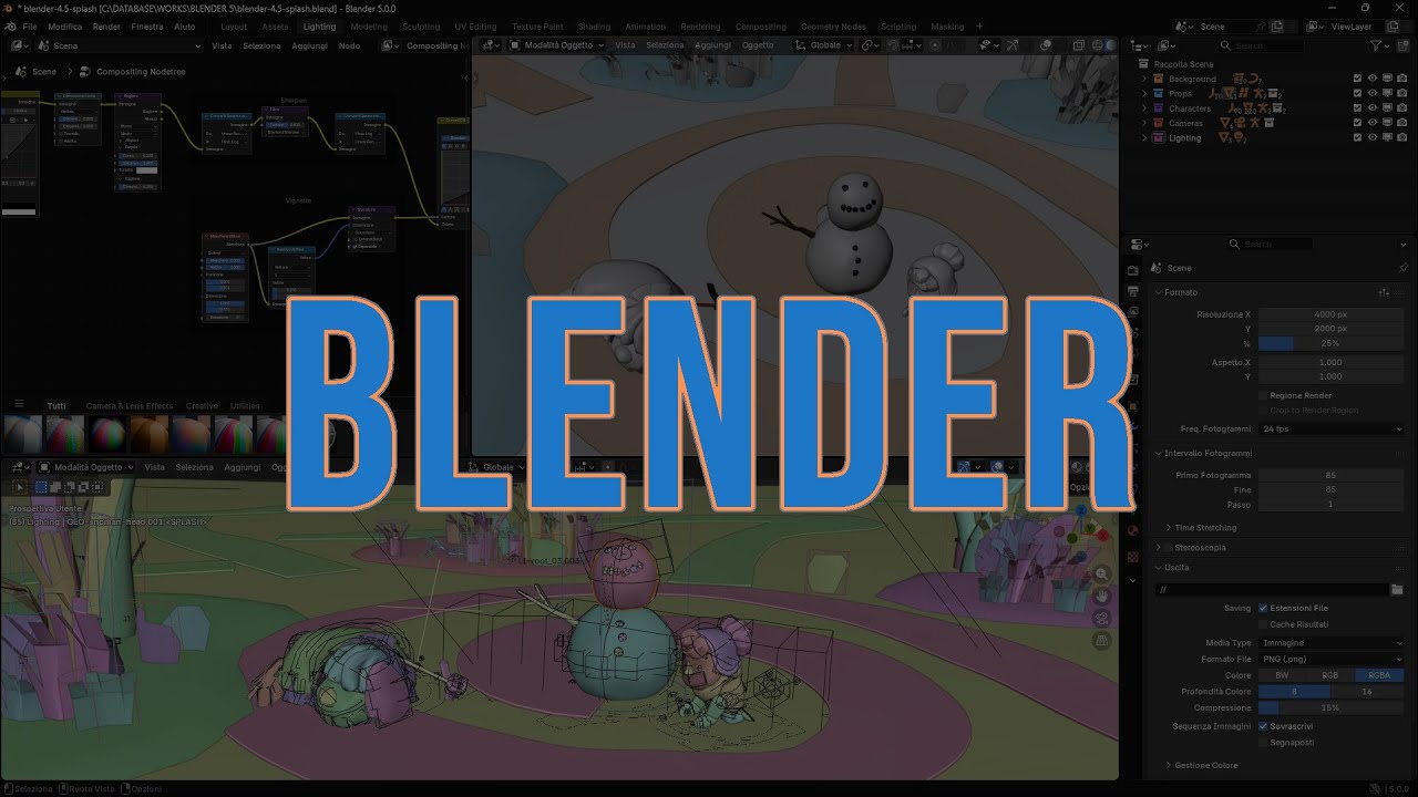 BLENDER - Lezione 00 - Scarica, Installa Ultima Versione, Sito, Intro, Esempi di Utilizzo Principali