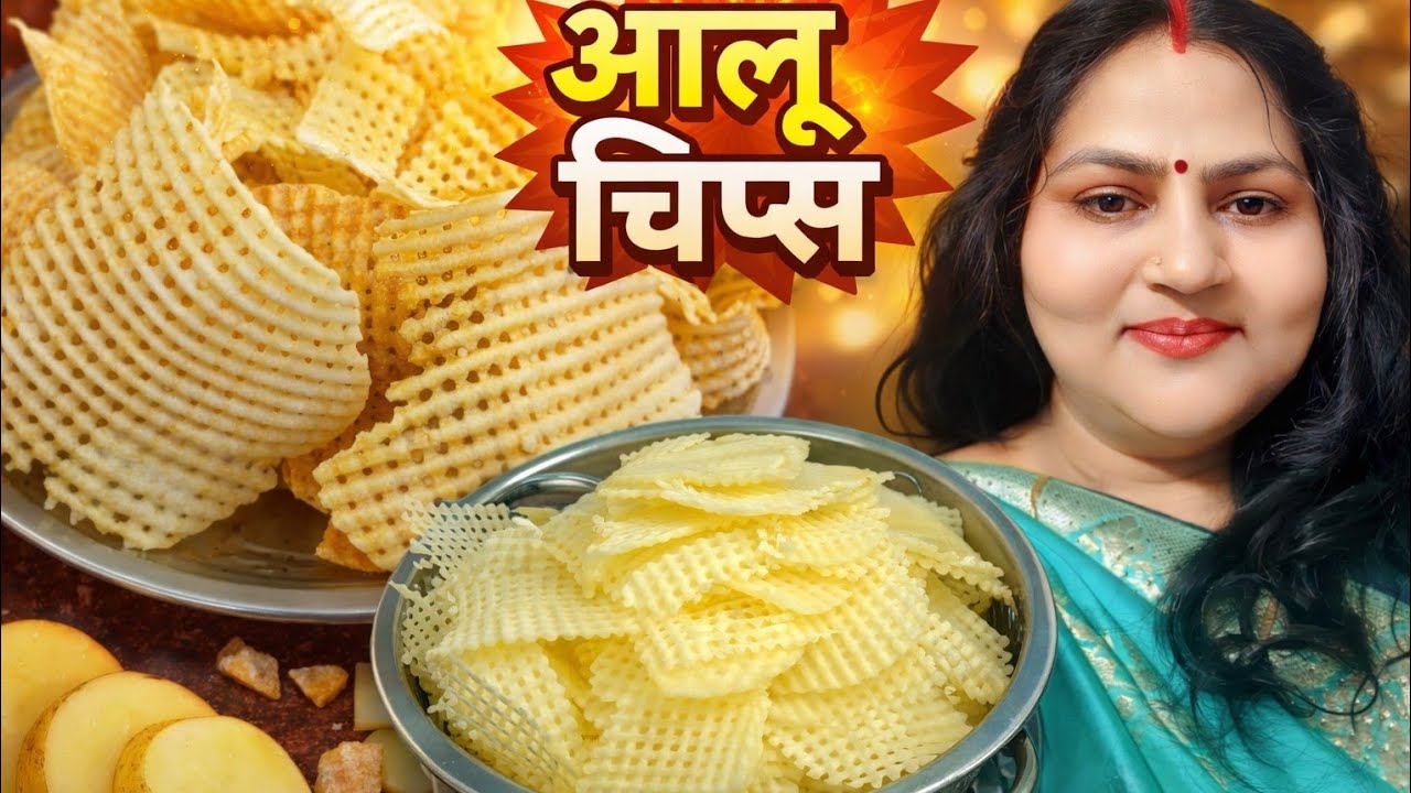 घर पर बनाएं बाजार जैसे क्रिस्पी आलू चिप्स | Homemade Aloo Chips Recipe