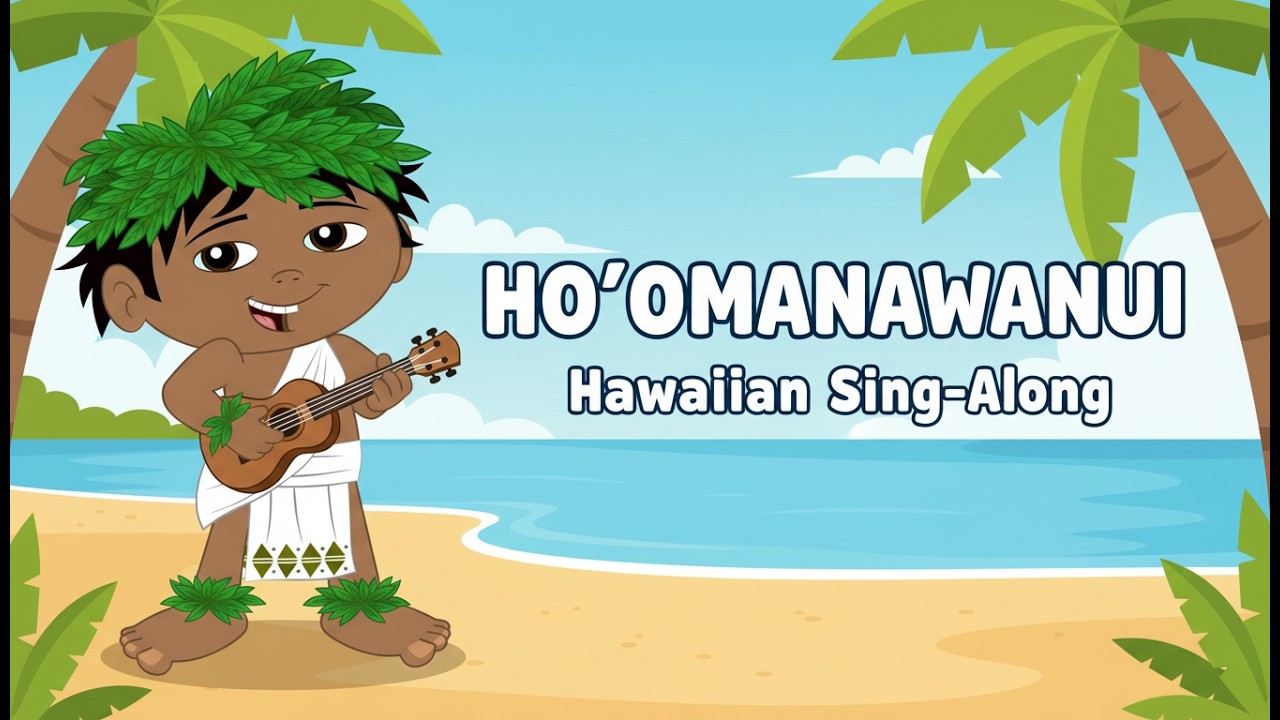 Ho‘omanawanui (Patience) | Hawaiian Ukulele Sing-Along for Kids 🌺#OleloHawaii#Ukulele#Keiki