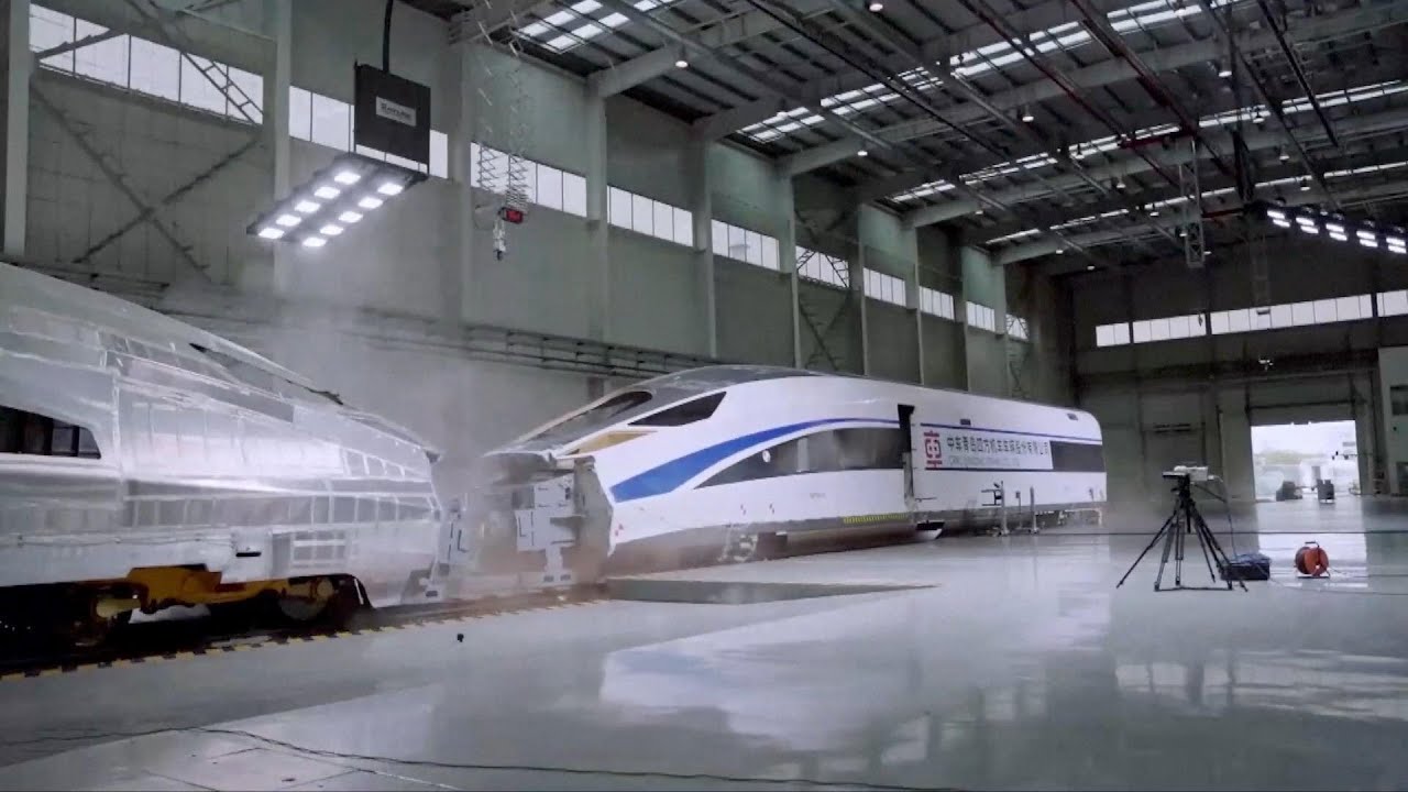 Collision experiment highlights safety of China's high-speed train