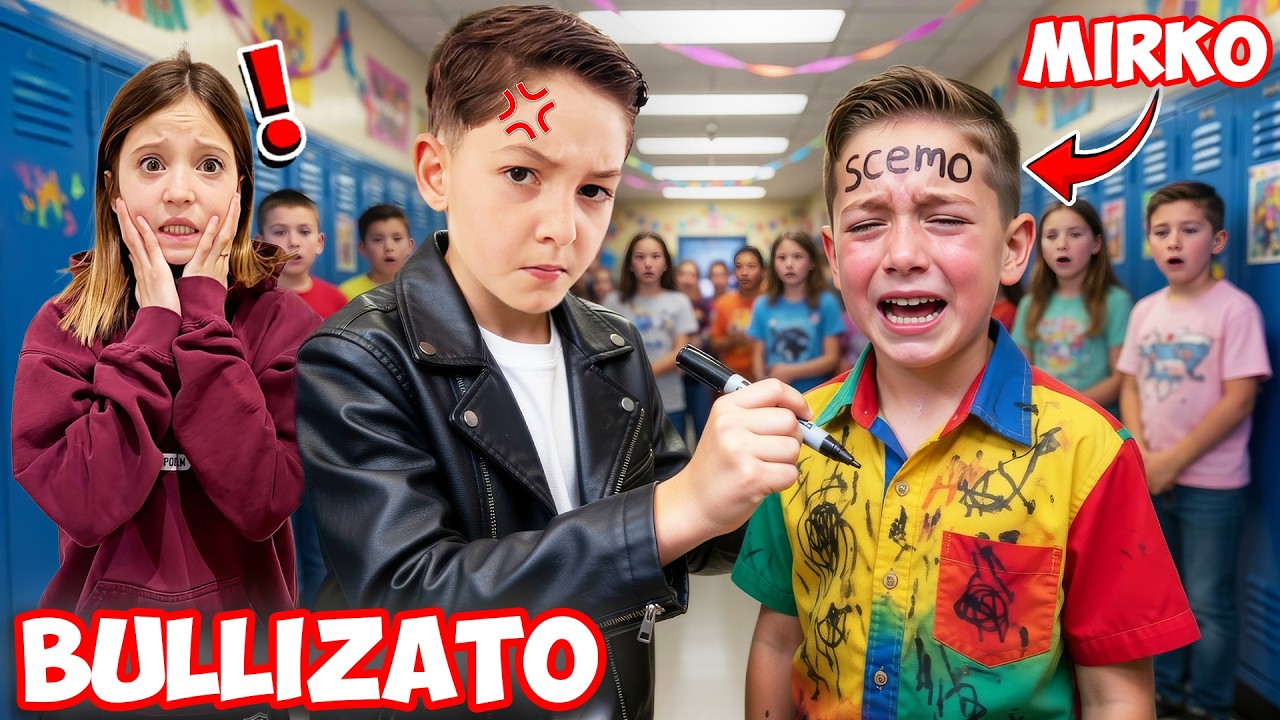 FIGLIODIEGO DIVENTA UN  BULLO DOPO ESSERE STATO CHIUSO IN BAGNO DELLA SCUOLA DAI BULLI DELLA 1