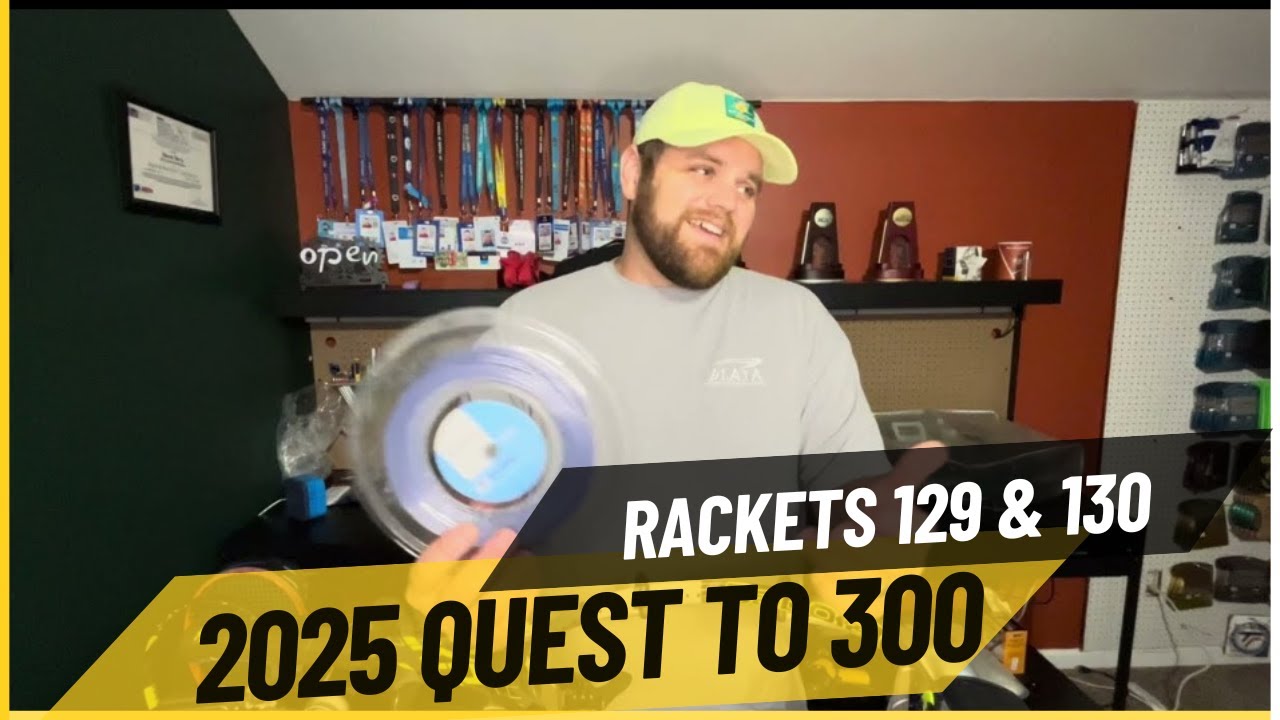 2025 Quest to 300: Rackets 129 & 130 | Babolat Pure Aero 100 full stringing | Fake Luxilon Alu Power