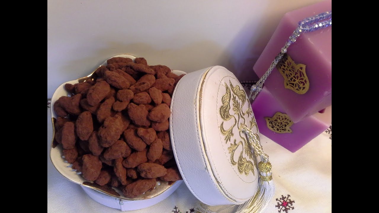 اللوز كراميليزي ملبس بالشكلاط لمرافقة فاكية عاشوراء🌷Amandes chocolaté