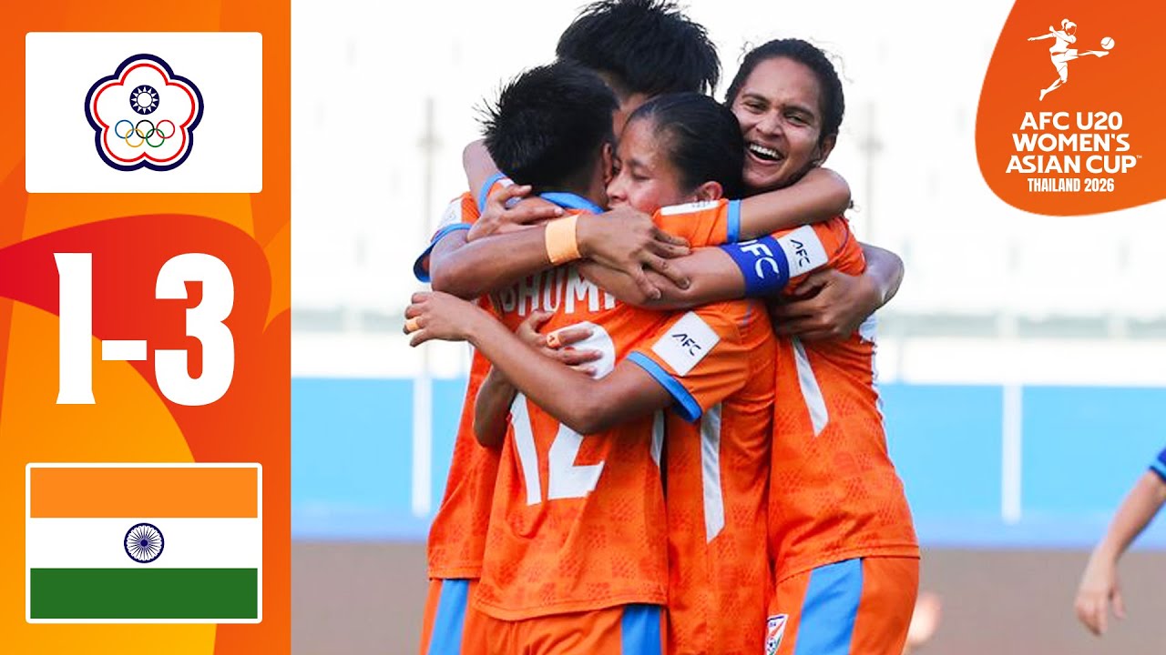 INDIA triumph, but is it enough? | Chinese Taipei - India | Highlights | AFC U20 Women's Asian Cup&trade;