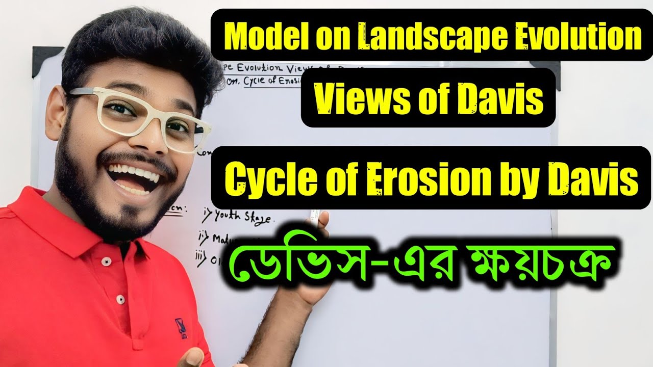 Cycle of Erosion by W. M. Davis | Model on Landscape Evolution Views of Davis | ডেভিস - এর ক্ষয়চক্র