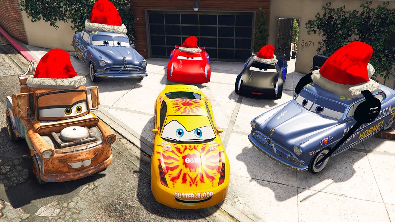 GTA 5 ✪ Stealing Disney Cars with Franklin ✪ (Real Life Cars #64)