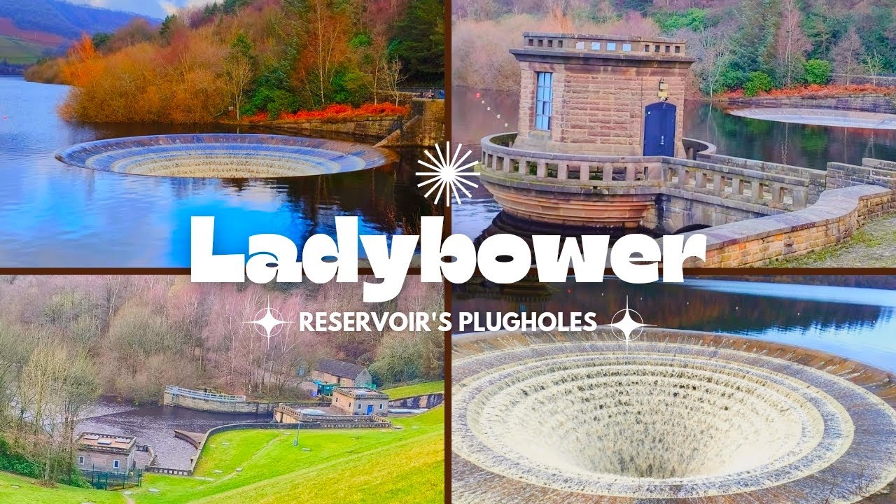 Ladybower Reservoir plughole, Derbyshire, UK🇬🇧.