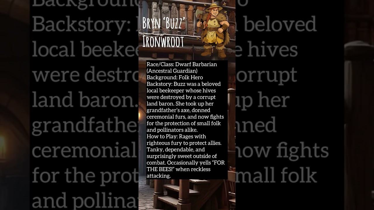 DnD Character Ideas: Beekeeper Barbarian!