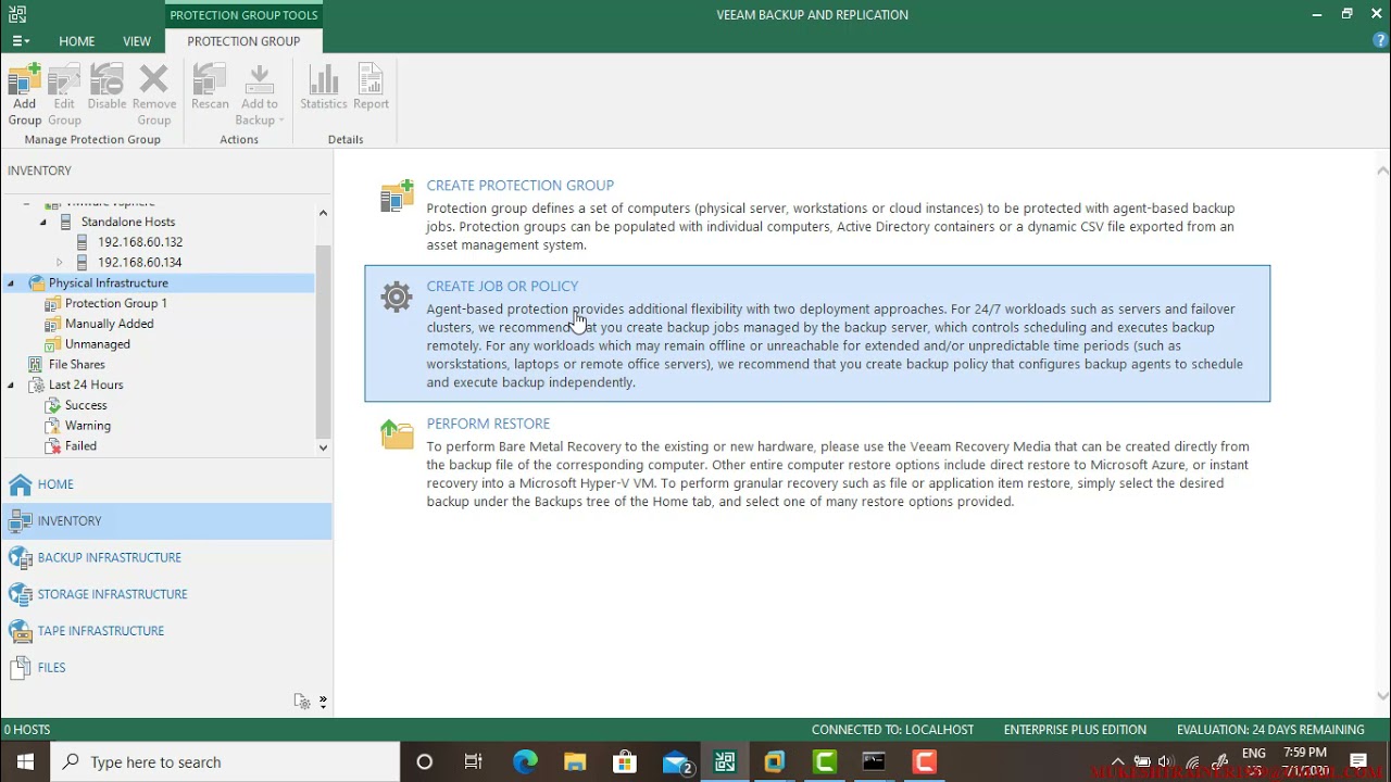 Physical Server Backup Part2 In Veeam Backup & Replication