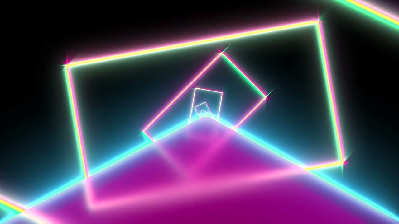 Abstract Background Video | VJ Loop Neon Retro 1 hour