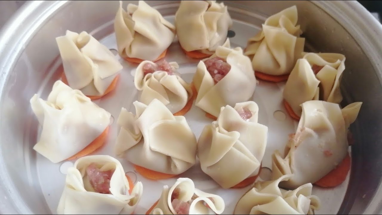 Siu mai y Wantan relleno frito