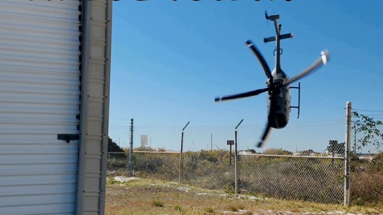 EXTREME windy flight of tiny BO-105 scale RC Helicopter #rchelicopter #fun #flight #windy 