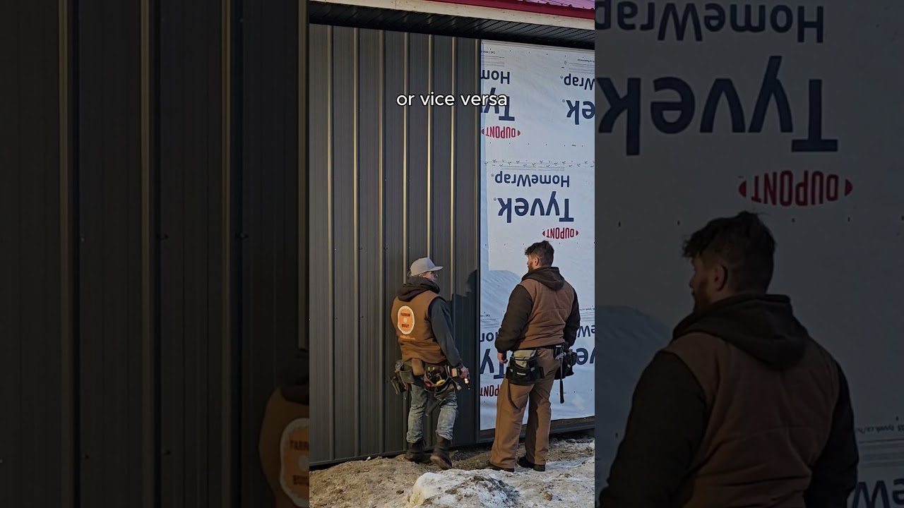 A few tips for installing metal cladding. #sheetmetal #garagebuilder #barnbuilder #shopbuilder