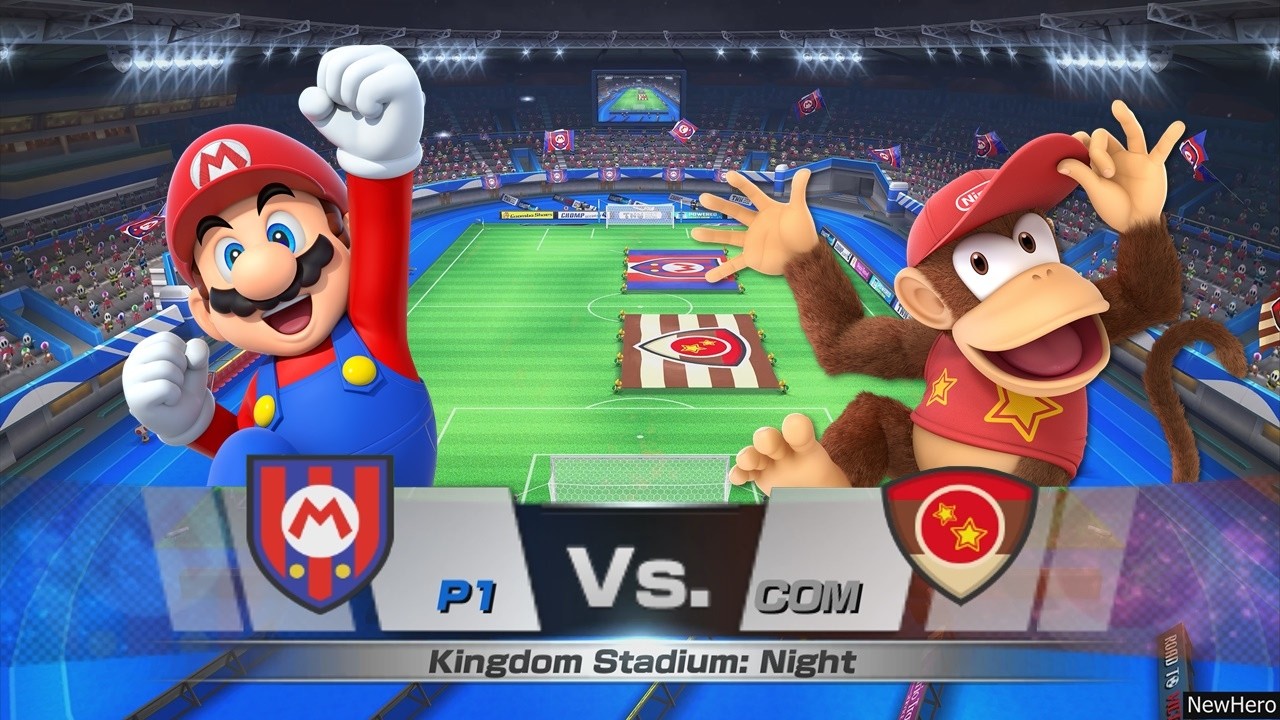 Mario Sports Superstars - Mario/Yoshi Vs. Diddy Kong/Waluigi