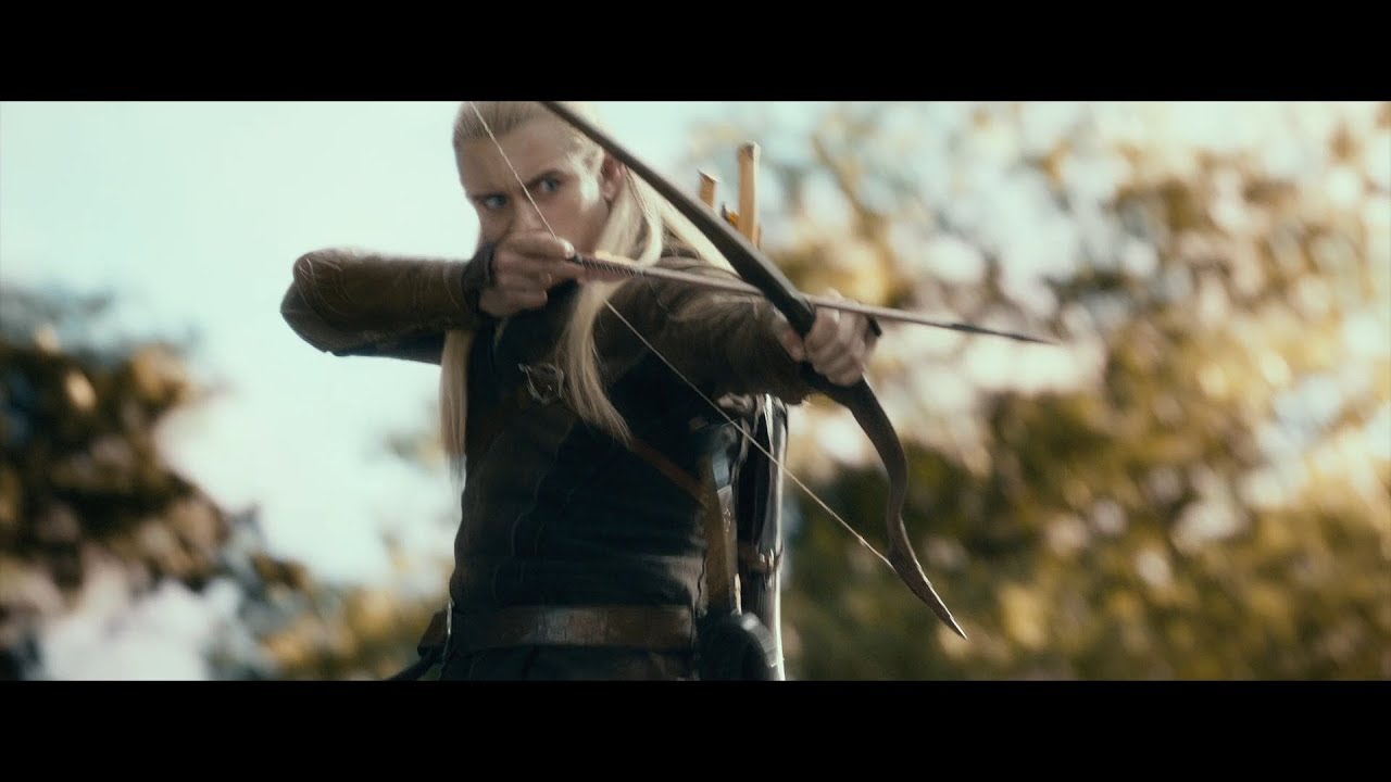 Орки гонятся за гномами в бочках. Эльфы убивают орков. HD