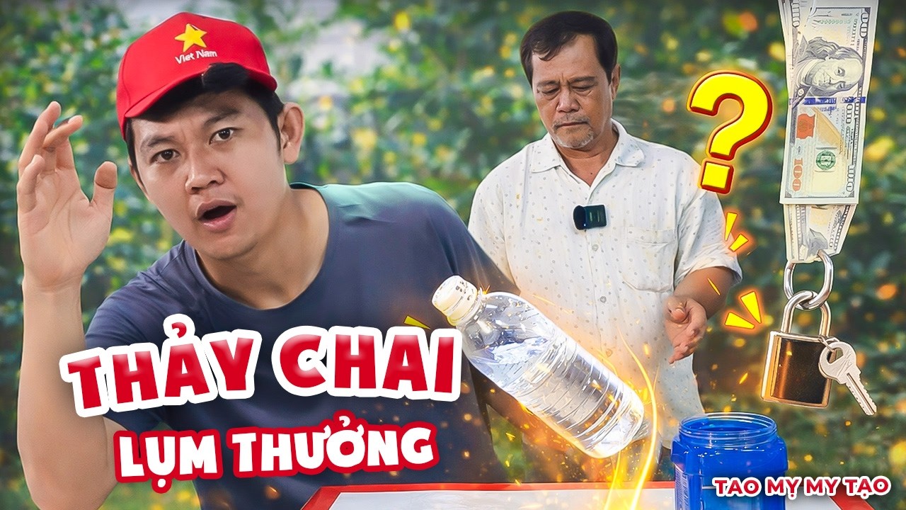 Trò Chơi Thảy Chai Nước Mở Chìa Khoá Nhận Thưởng | Tao Mỵ My Tạo