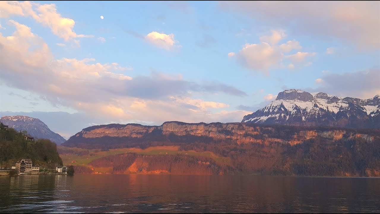 Brunnen to Gersau in spring
