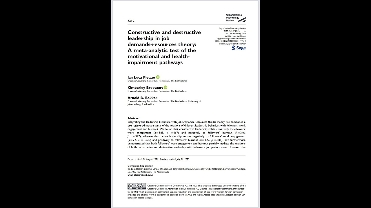 Leadership: A meta-analytic test of the motivational and health-impairment pathways