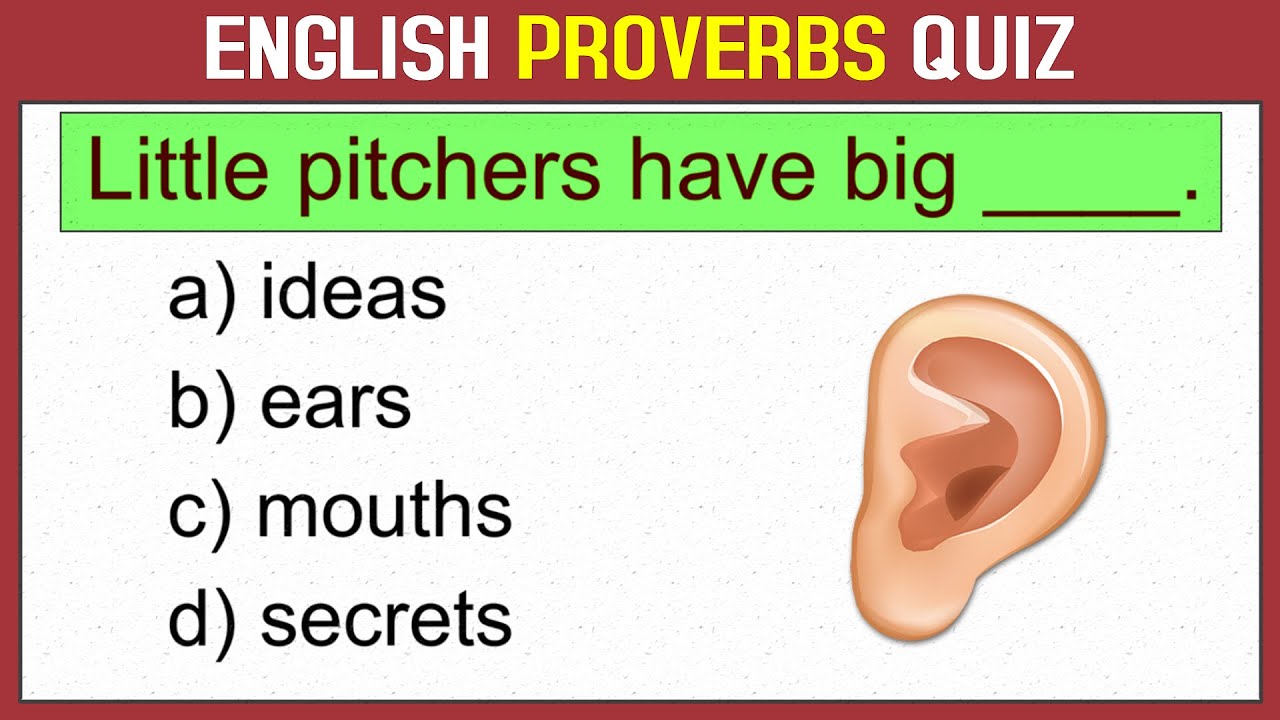 English Proverbs Test. 20 English proverbs Questions. English Vocabulary Quiz #challenge 5
