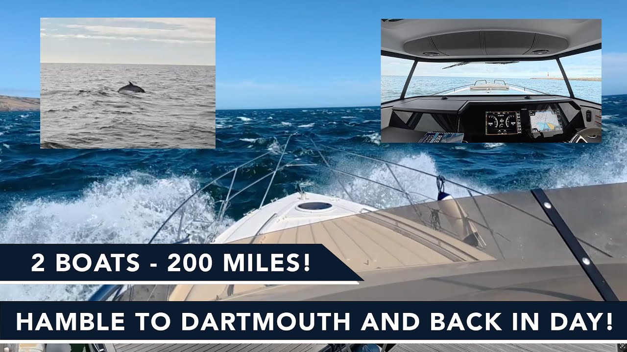 Passage Hamble to Dartmouth and back in a Day! 2 Boats, 200 Nautical Miles and Dolphins!