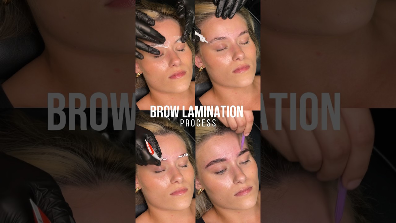 BROW LAMINATION PROCESS ✨🤍 #browlamination #browlifting #browwax