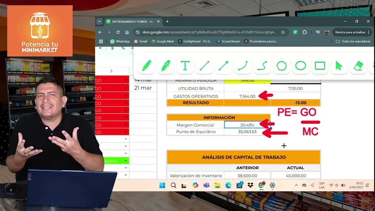¿Sábes cuánto tienes que vender en tu minimarket para no perder?