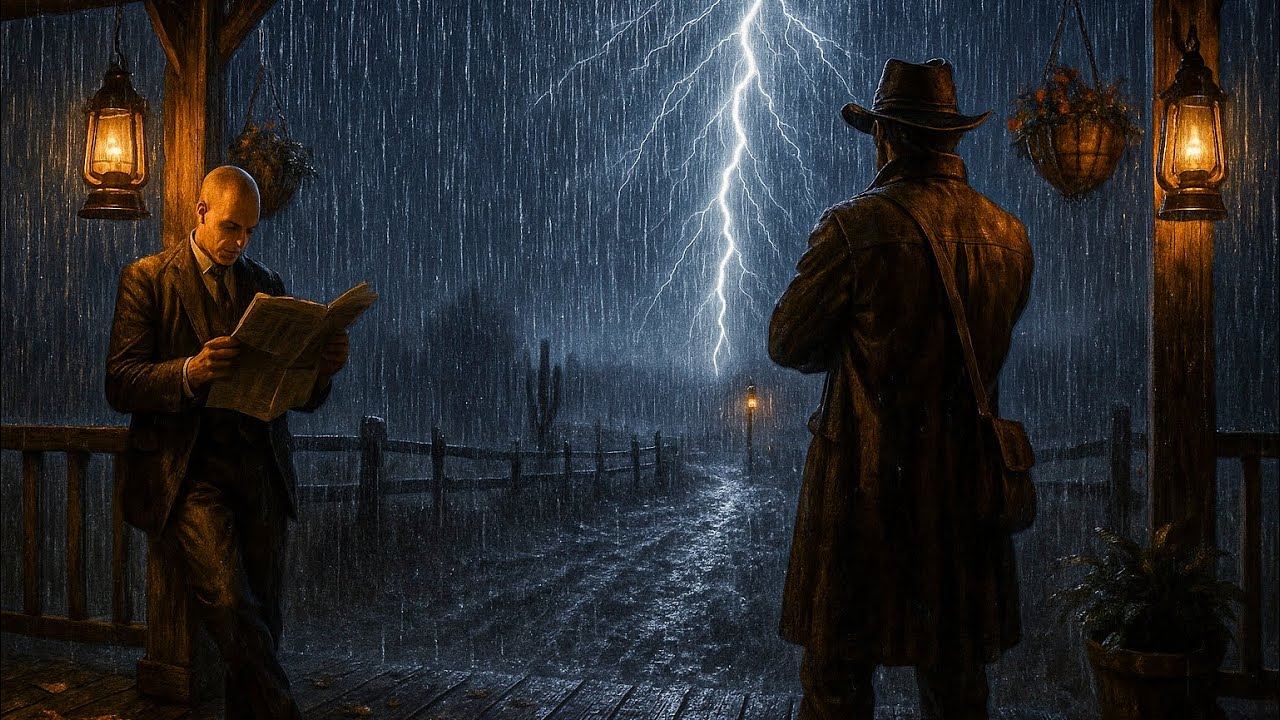 Sheltering on the Farm Porch with a Friend During a Powerful Thunderstorm | RDR2 ASMR