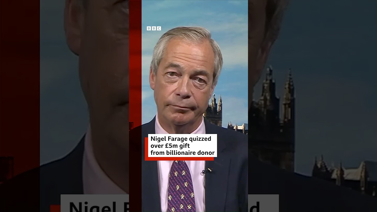 &ldquo;It&rsquo;s not the public&rsquo;s business,&rdquo; Nigel Farage said on how he spends a &pound;5 million gift. #BBCNews