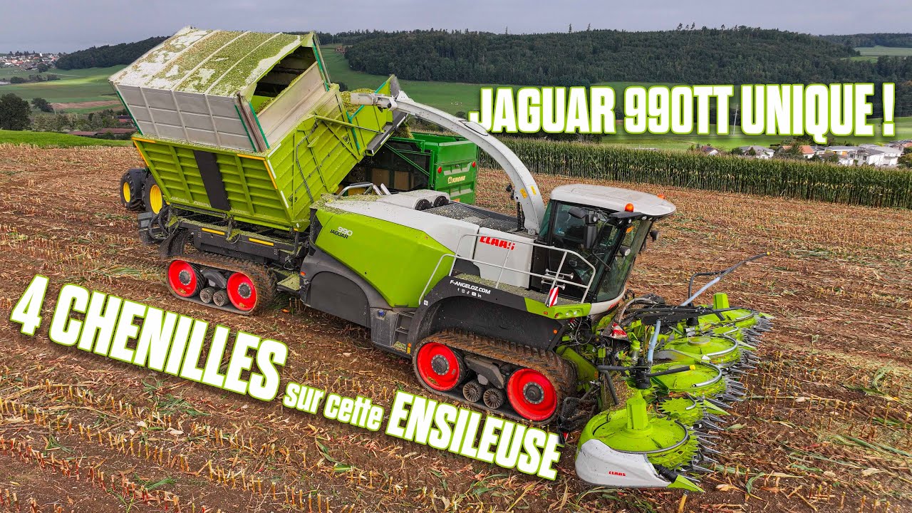 😱 ENSILEUSE JAGUAR 990 &agrave; 4 CHENILLES UNIQUE au MONDE en SUISSE ! 🇨🇭