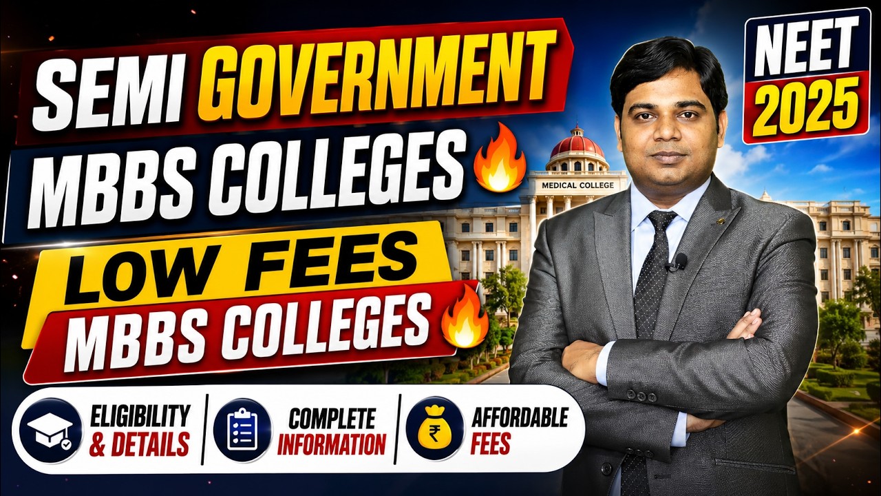 Semi Government MBBS Colleges 🔥 Low Fees MBBS colleges 🔥 Eligibility & Details 🔥NEET 2025