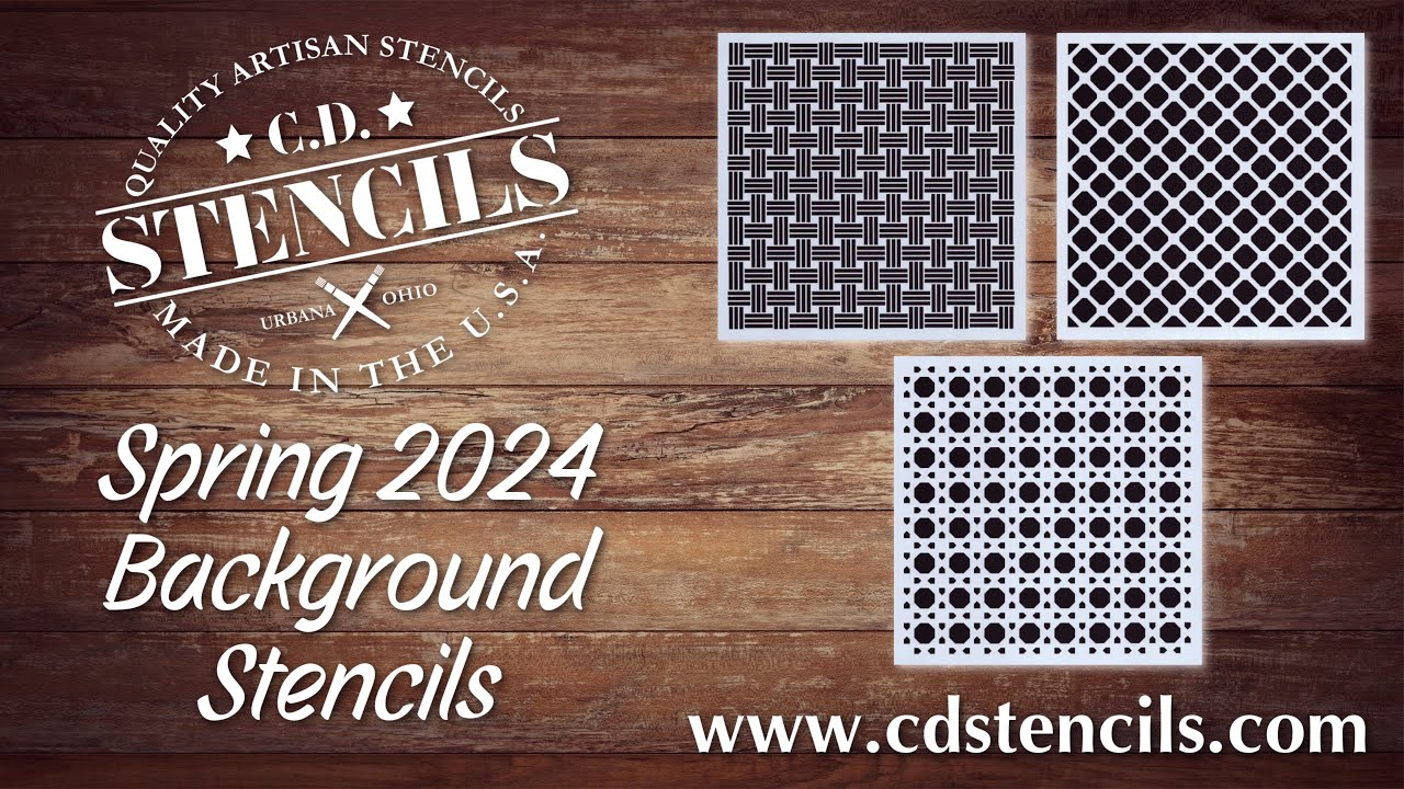 Semi Pro Stenciling with Jen and Lindsey   Spring 2024 Background Stencil Bundle