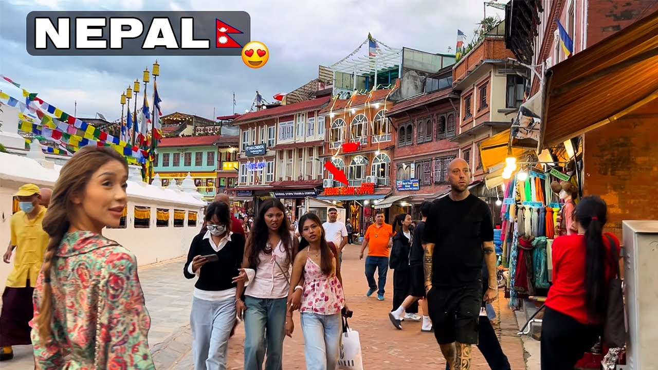 NEPAL🇳🇵: The Most Peaceful Place in KATHMANDU That Everyone Must See-Boudha Stupa Walking Tour 4K
