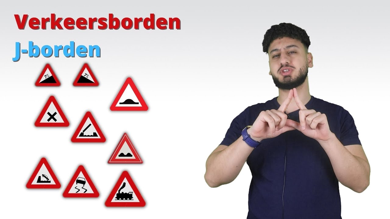 Auto Theorie Examen les verkeersborden (Waarschuwingsborden)