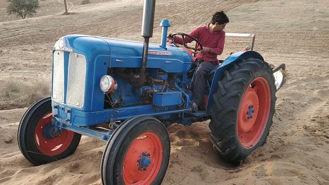 fordson super major in desert   area plowing  #fordson  #tractor  #power