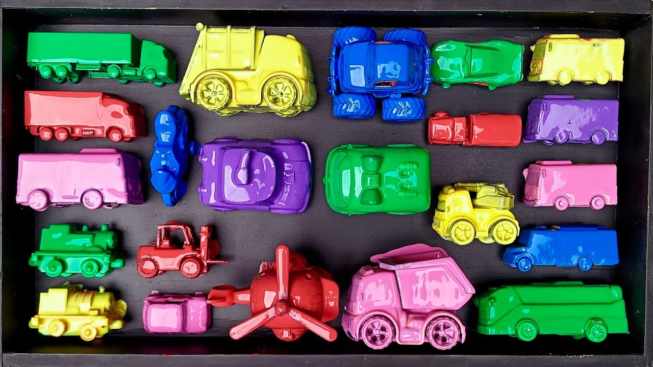 Membersihkan Mainan Mobil Mobilan, Tayo, Kereta Thomas, Robocar, Bus, Monster Truck, Truk Tanki, Toy