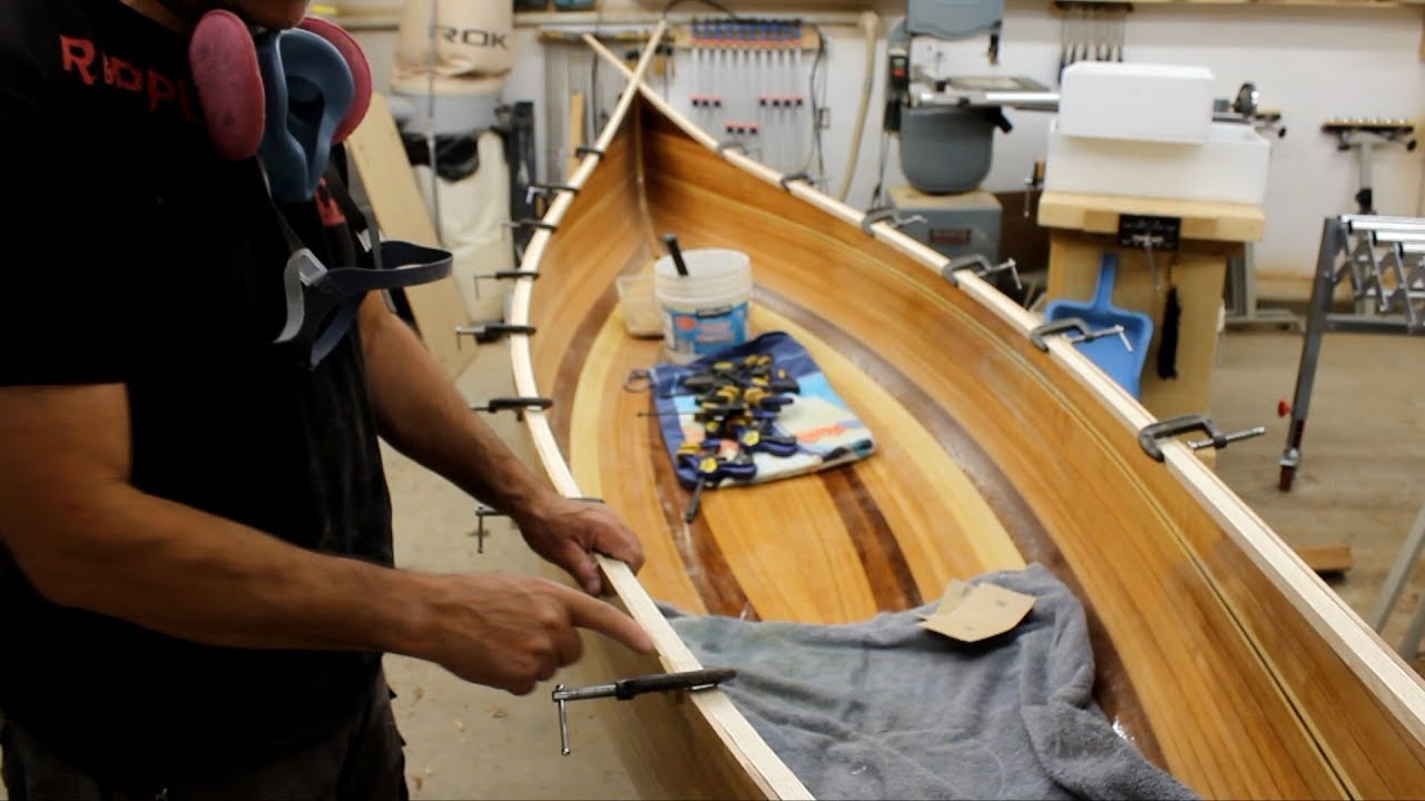 Fitting inwales in a cedar strip canoe
