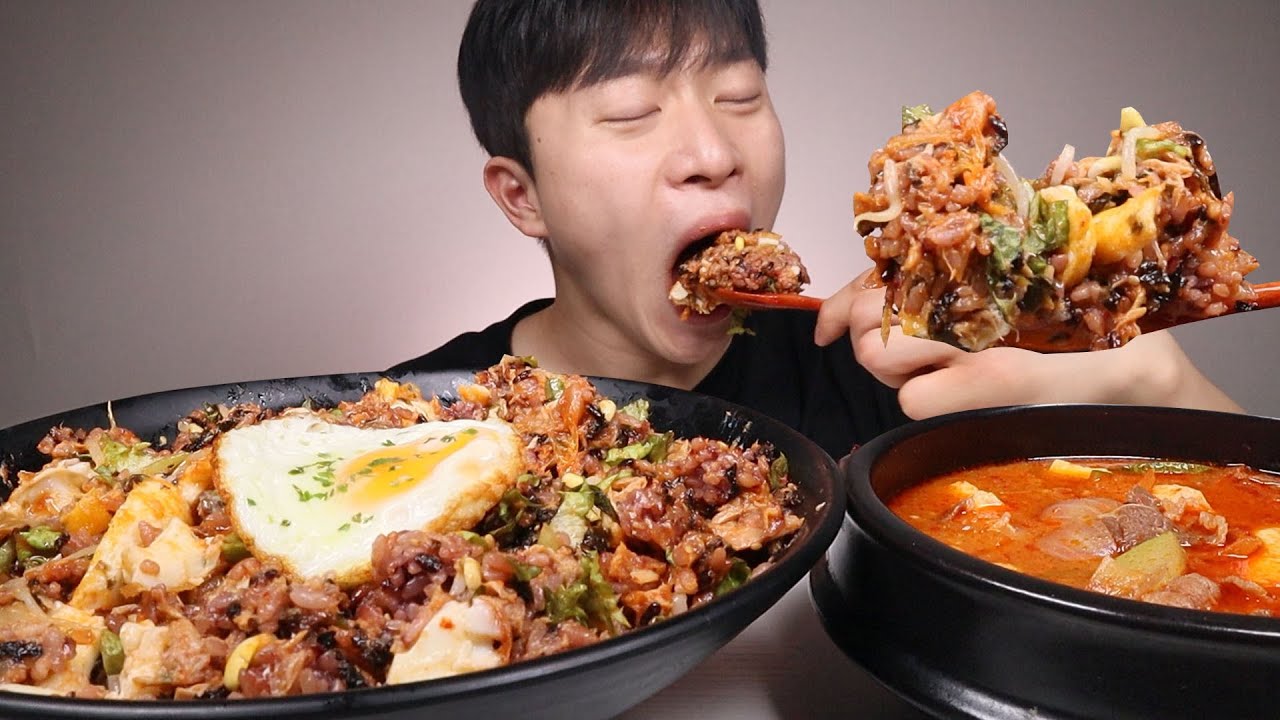 오늘은~~~ 비빔밥 된장찌개 먹방~~~!!! ASMR MUKBANG Bibimbap Soybean Paste Stew EATING SHOW