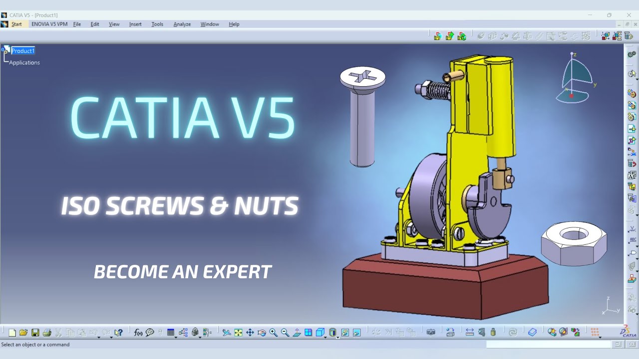 How to Find ISO Screws & Nuts Online | Vertical Oscillating Steam Engine | CAD Design