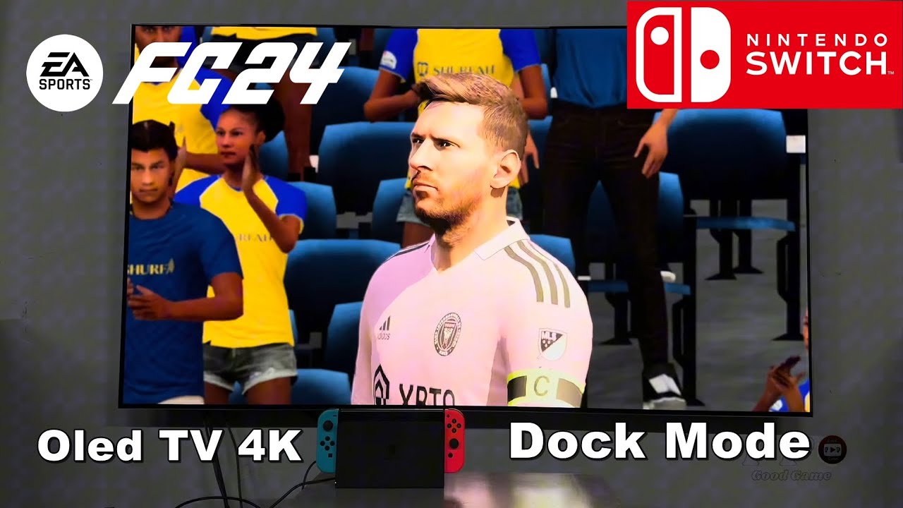 EA FC 24 Nintendo Switch OLED dock mode gameplay | 4K TV