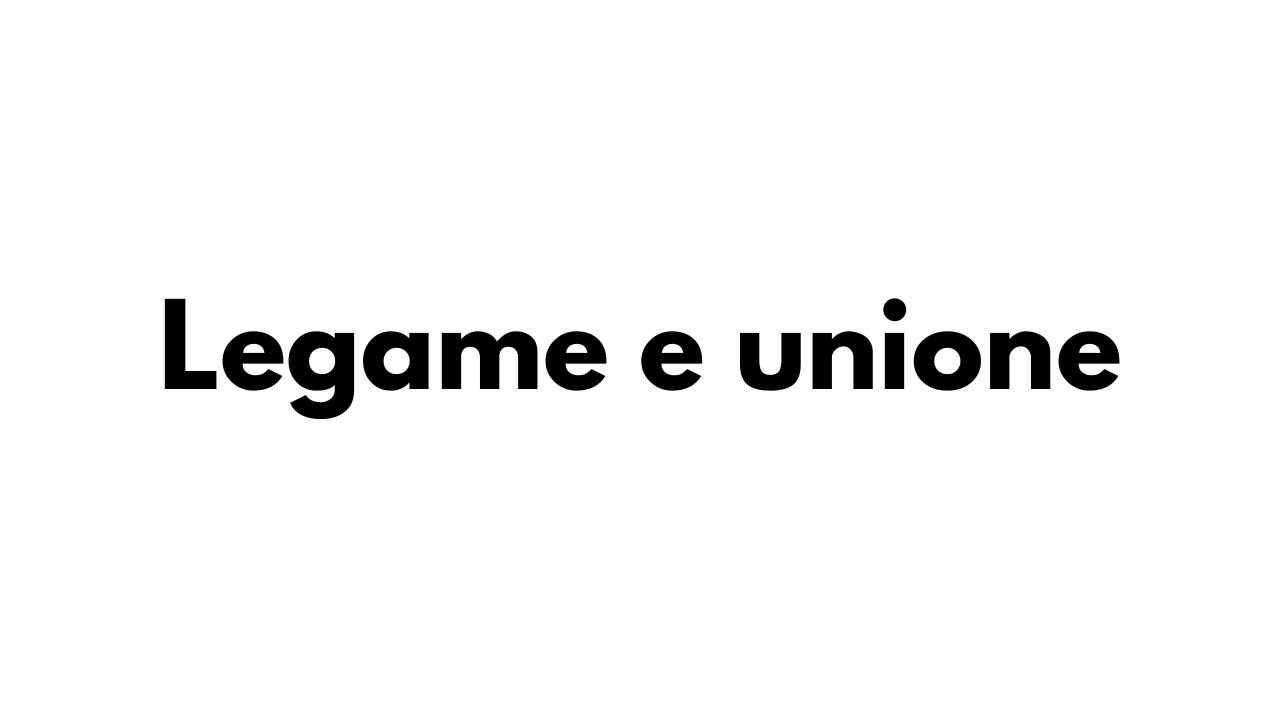 Legame e unione