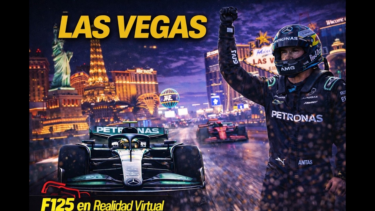 NOCHE DE F1 EN LAS VEGAS 🇺🇸 | Mercedes al límite | F125 Realidad Virtual POVVersión más agresiva:
