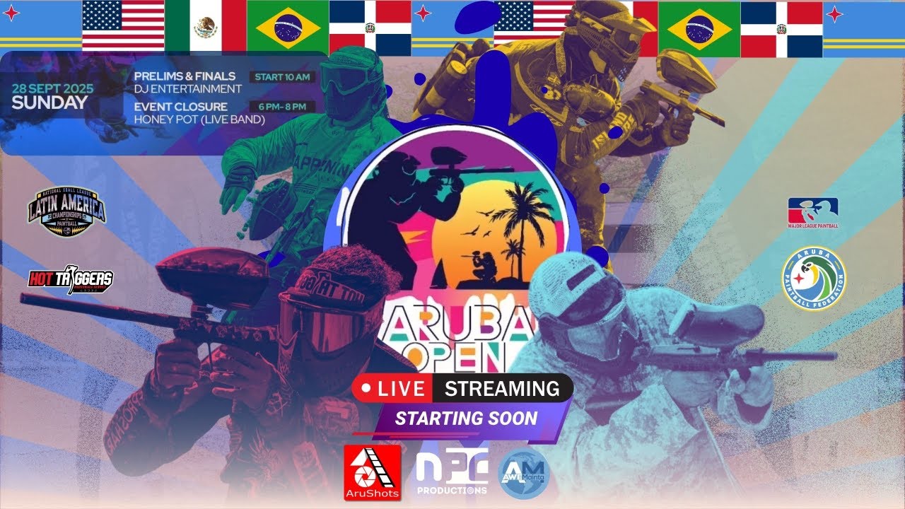 Pre-games and Finals of the Aruba Open International Paintball event