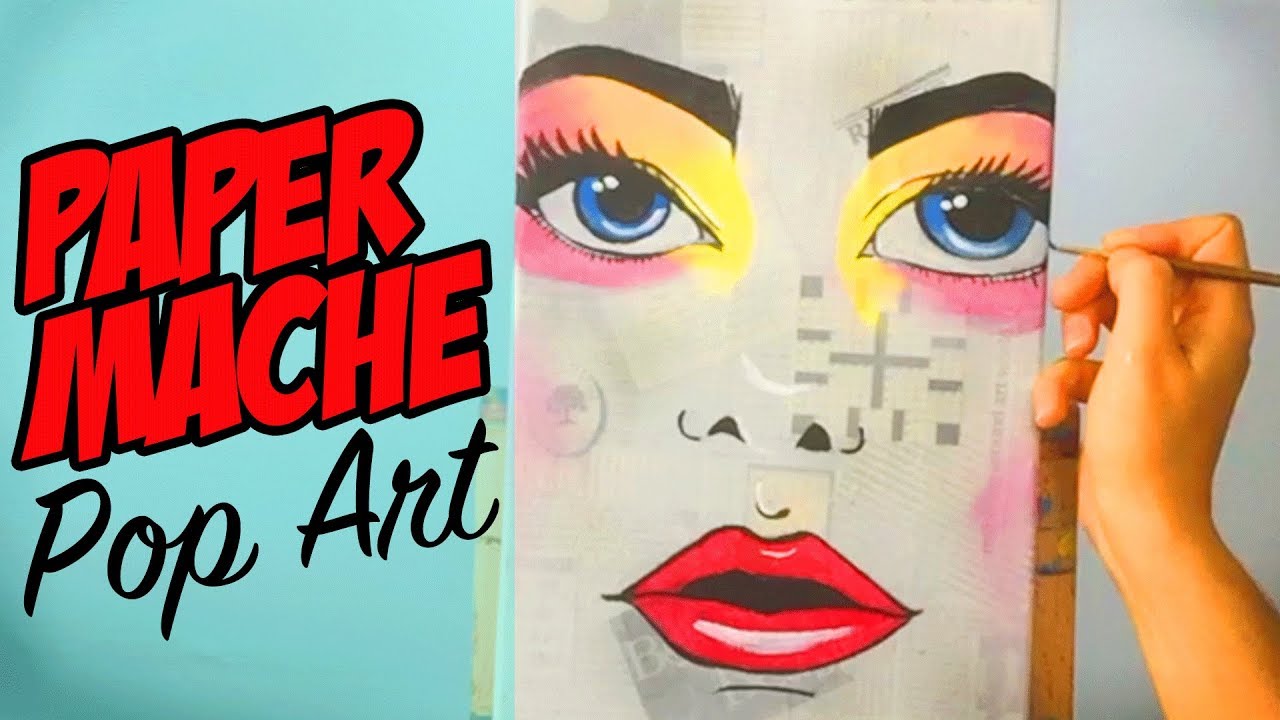 Paper Mache Canvas Pop Art | Acrylic Painting Tutorial