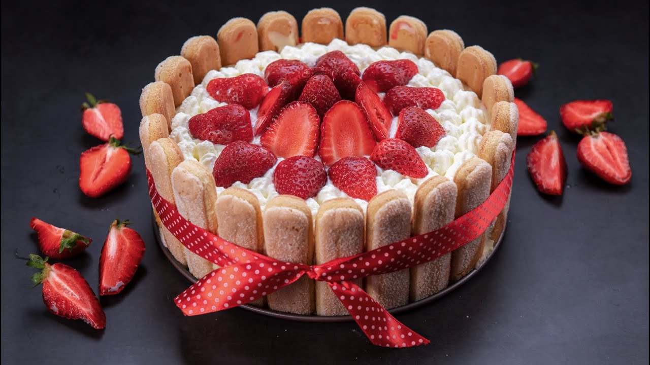Tort TIRAMISU cu capsuni, frisca si mascarpone 🍓🍓🍓