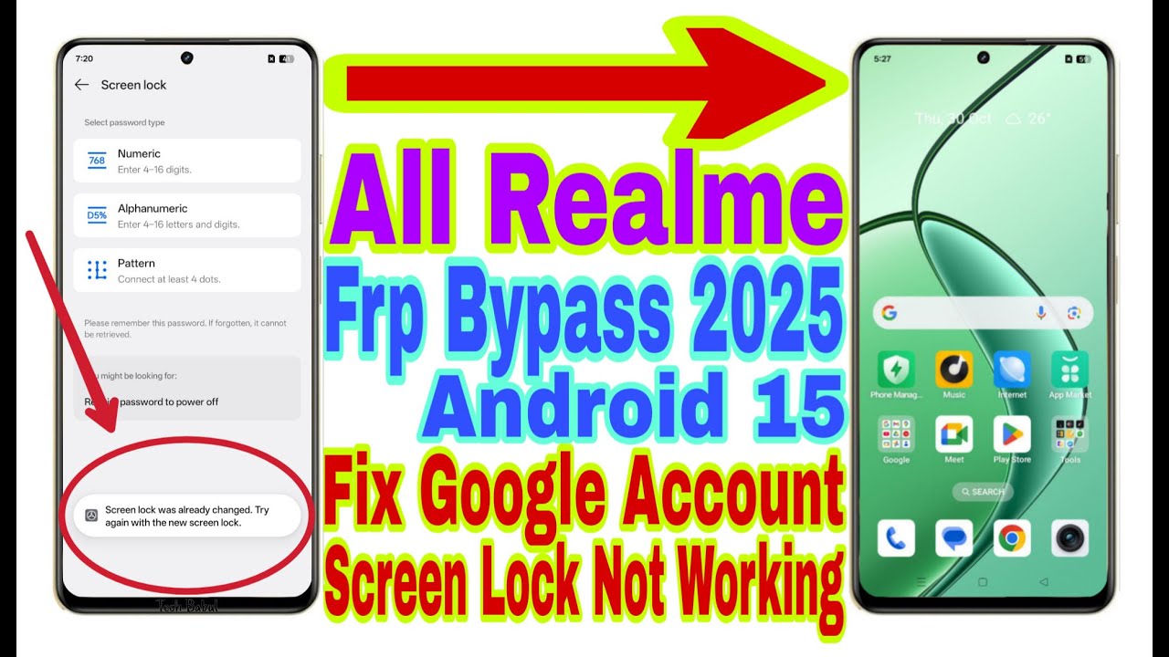 Game Over | All Realme Android 15 Frp Bypass/Screen Lock Not Working/Fix Google Account | Reset Frp
