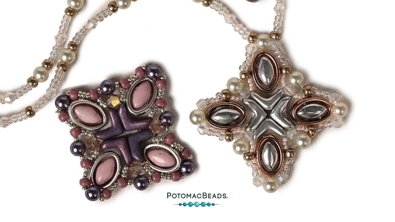 Diamond Chime Halo Necklace - DIY Jewelry Making Tutorial by PotomacBeads