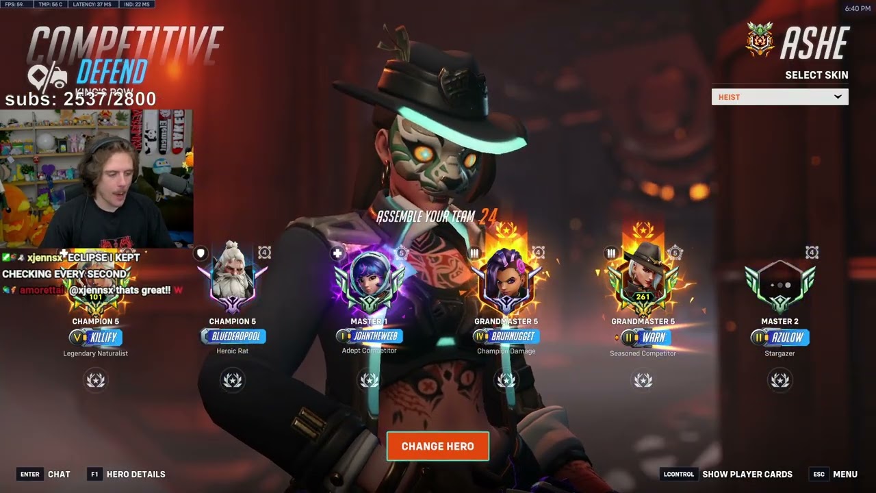 В Overwatch 2 Эш (God Warn) произвела фурор, выпустив скин Эш из Heist -Лучший момент матча-