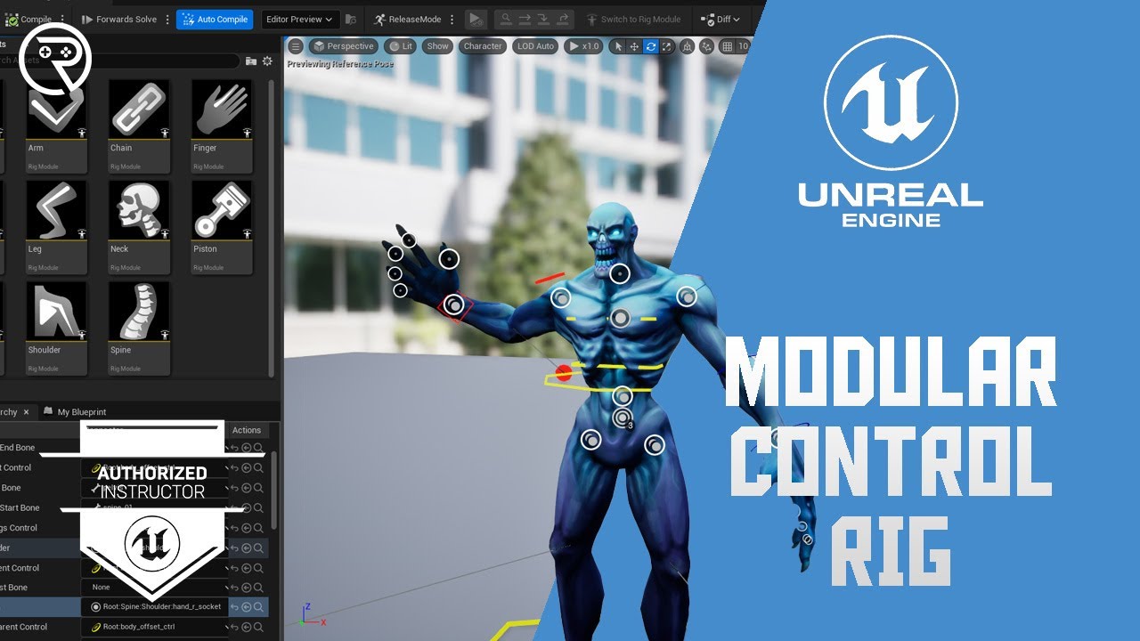 Unreal Engine 5 Tutorial -  Modular Control Rig UE5.4 Preview