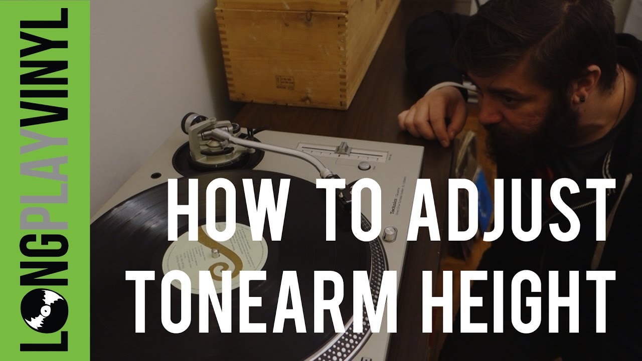 Как отрегулировать высоту тонарма на проигрывателе виниловых пластинок.