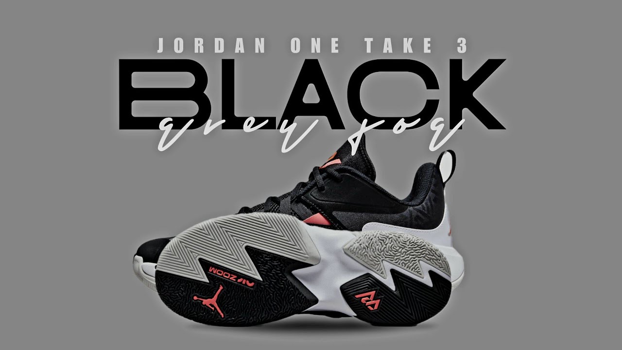BLACK AND GREY FOG 2021 Jordan One Take 3 DETAILED LOOK + PRICE